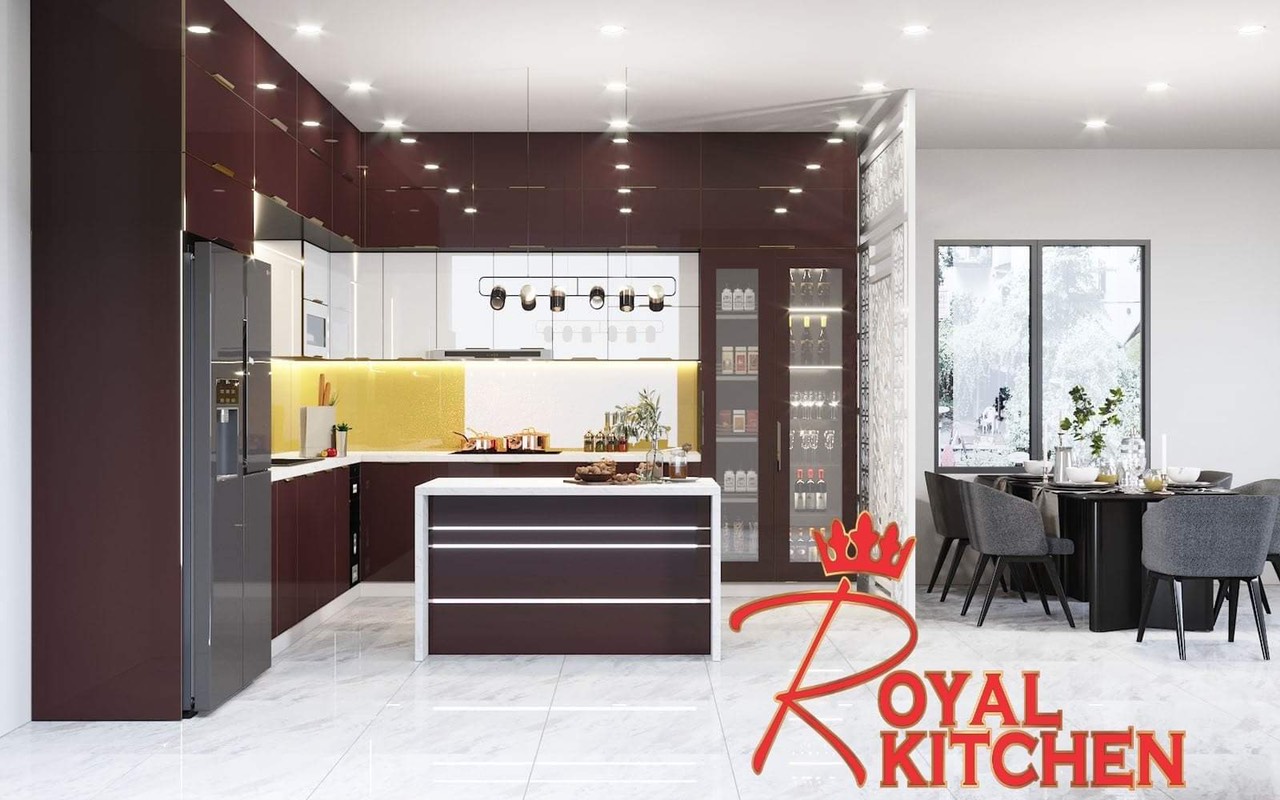Tủ bếp cánh kính Royal Kitchen RK-19